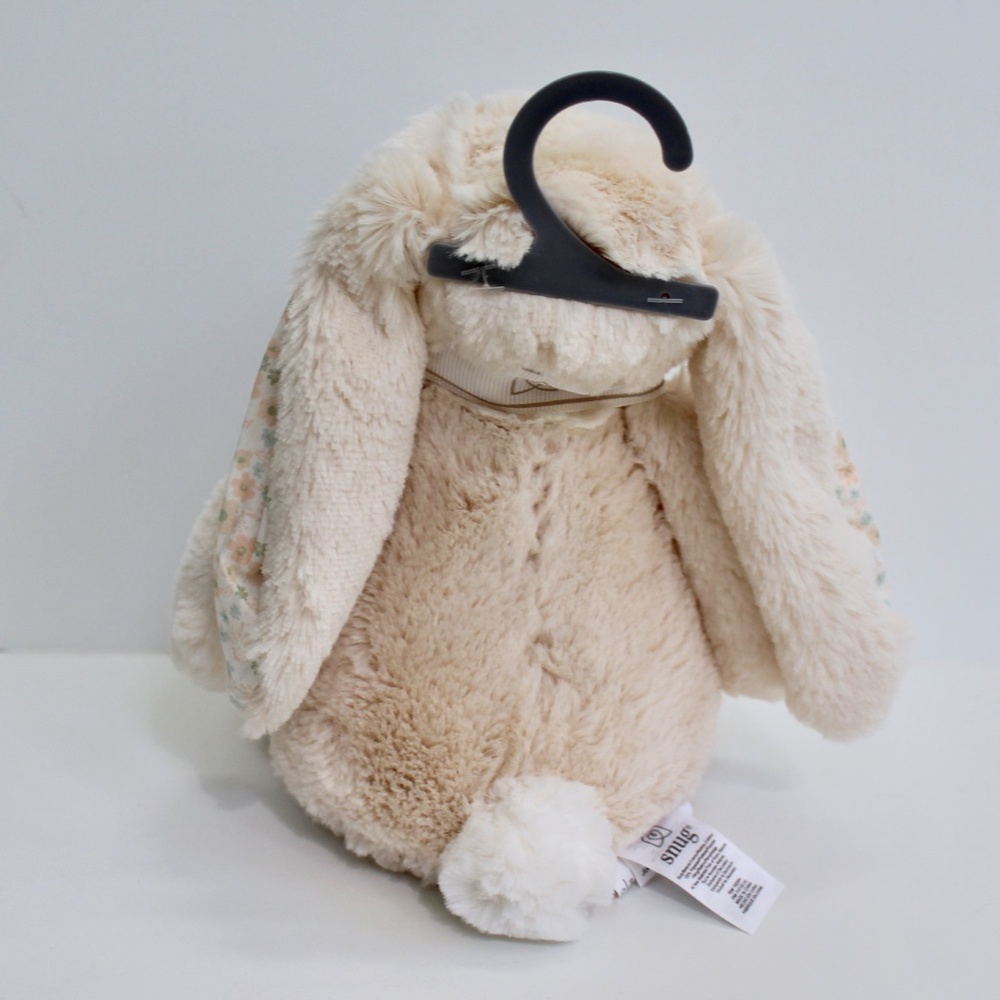 Snug Floral Beige Bunny Plush Soft Baby Toy Stuffed Animal Lovey 12" Medium - Picture 4 of 6